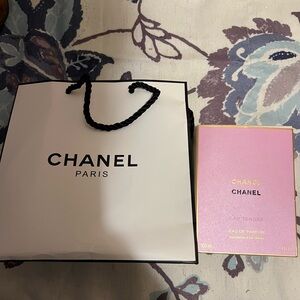 CHANEL Chance Eau de Parfum with Pink Box and Gift Bag